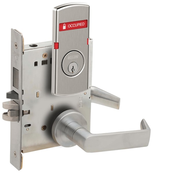Schlage Storeroom Mortise Lock with Deadbolt, 6-Pin Full Face Mortise Cylinder, 06A Design, VACANT/OCCUPIED - L9480P 06A 626 L283-722