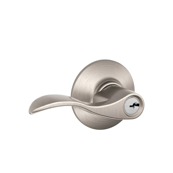 Schlage Schlage Accent Satin Nickel Entry Door Knob 1-3/4 in. - F51VACC619