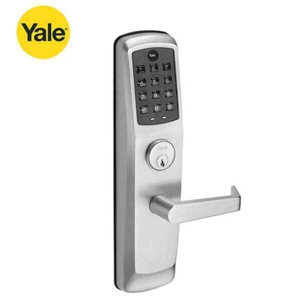 Yale Nextouch Exit Trim Pushbutton Keypad, Augusta Lever Style No Radio, Satin Chrome - YALE-AUNTT610-NR-626