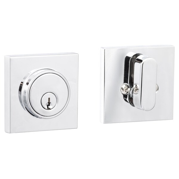 Sure-Loc Hardware Sure-Loc Hardware Modern Square Deadbolt, Polished Chrome - DB201-SMD 26