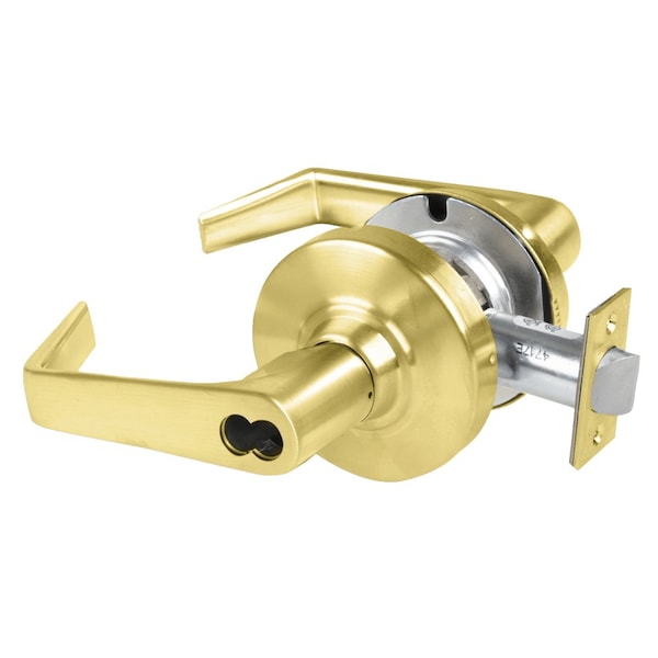 Schlage Grade 2 Entrance Cylindrical Lock with Field Selectable Vandlgard, Saturn Lever, Conventional Less C - ALX53L SAT 606