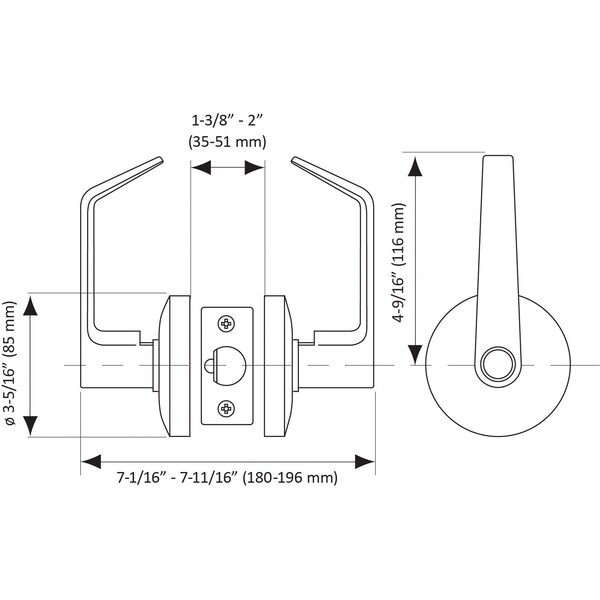 Onward Cylindrical Leverset  FH Series  Passage - FH1210
