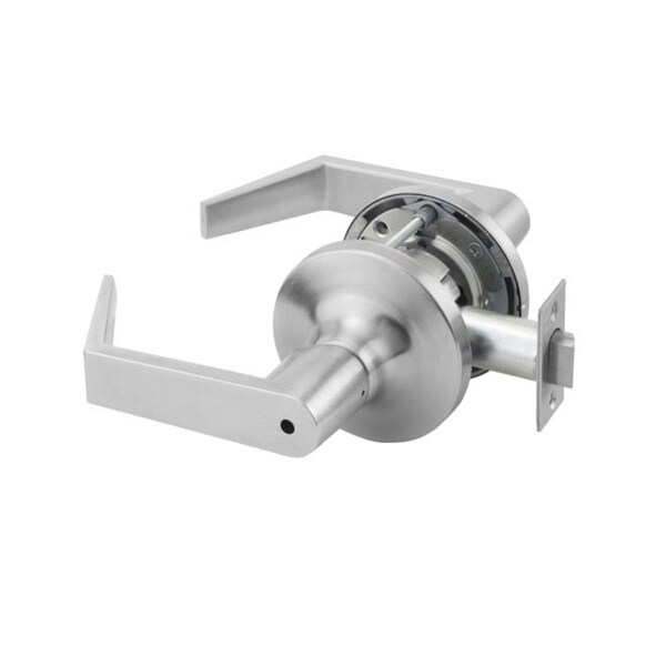 Gan Eden 2.75 in. Backset Commercial Privacy Augusta Lever Grade 1 Cylindrical Lock, Satin Chrome - GA1636487