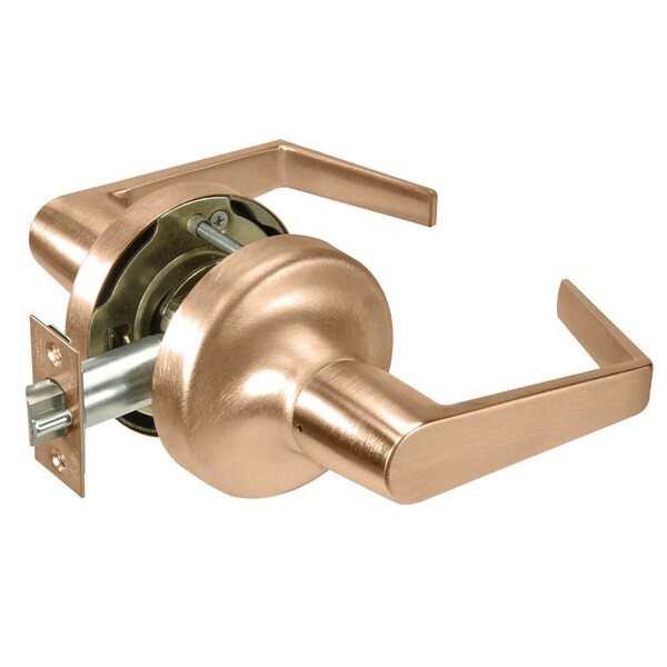 Yale Grade 2 Passage/Closet Latch Cylindrical Lock, Augusta Lever, Non-Keyed, Satin Brnz Fnsh, Non-handed - AU5301LN 612