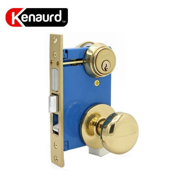 Kenaurd Kenaurd:Double Mortise Lockset Gold (Knob) - SC1 - KMLD02-PB-SC1-RH