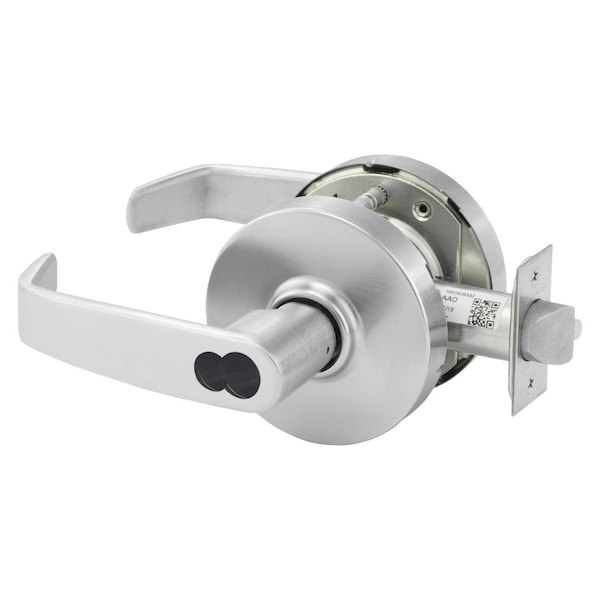 Sargent Grade 1 Storeroom/Closet Cylindrical Lock, L Lever, L Rose, LFIC Disposable Construction Core, Satin - 60-10XG04 LL 26D