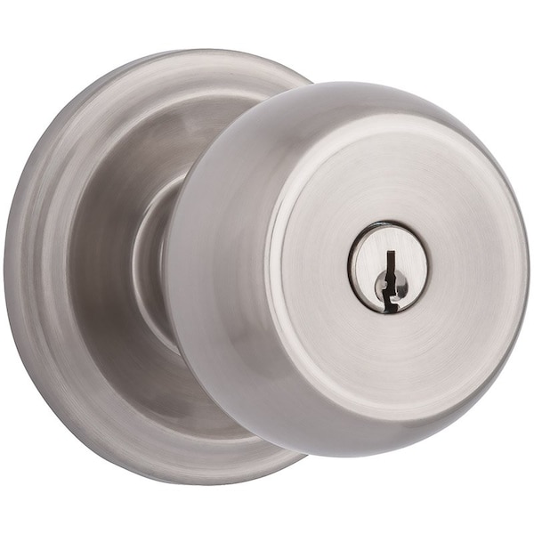 Brinks Commercial Brinks Push Pull Rotate Stafford Satin Nickel Single Cylinder Lock KW1 1.75 in. - 23001-119
