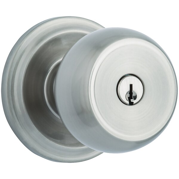 Brinks Commercial Brinks Push Pull Rotate Stafford Satin Nickel Single Cylinder Lock KW1 1.75 in. - 23001-119