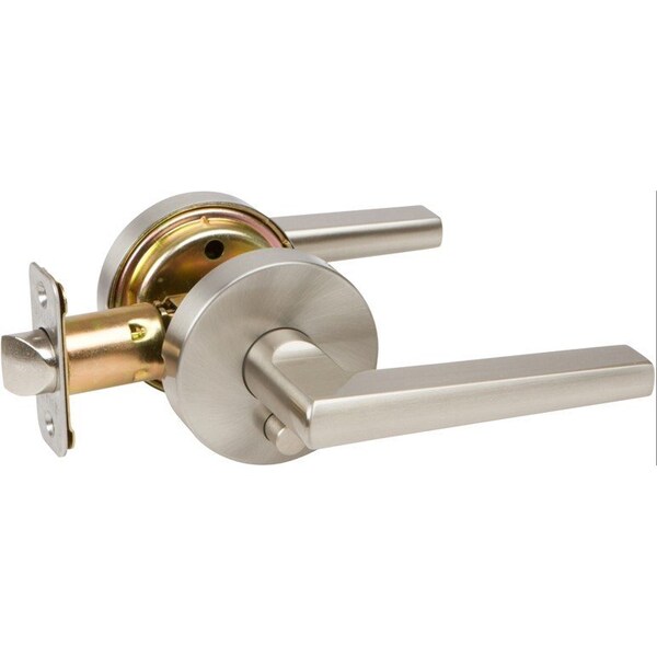Delaney Hardware Contemporary Collection Vida Satin Nickel Bed/Bath Door Handle - 351521