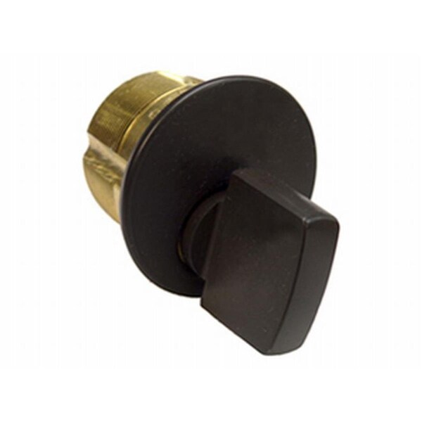 Heat Wave 1 in. Turn Knob Mortise Cylinder with Adams Rite Cam, Oil Rubbed Bronze - HE1635206