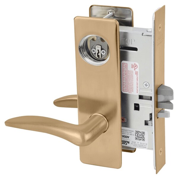 Corbin Russwin Storeroom or Closet Mortise Lock, DS Lever, M Escutcheon, Satin Bronze - ML2057 DSM 612 LC LH