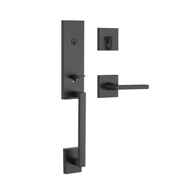 Kwikset Kwikset: Vancouver Handleset Matte Black Finish - KWS-818VNHXHFL-SQT-514-SMT-CP