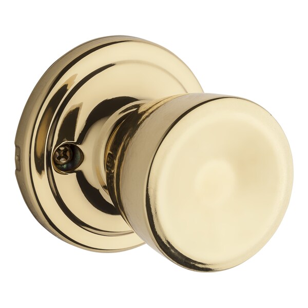 Kwikset Abbey Knob Half Dummy with New Chassis Bright Brass Finish - 788A-3GC