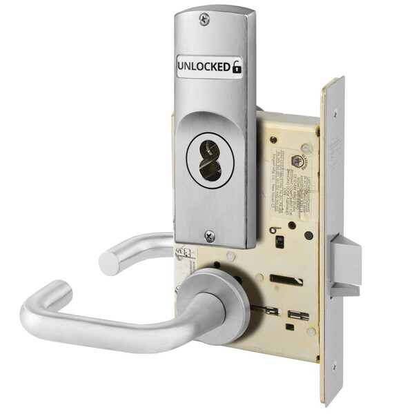 Sargent Grade 1 Classroom Mortise Lock, Sargent LFIC Less Core, J Lever, LN Rose, Indicator with Text, Visua - 60V40-8237 LNJ 26D