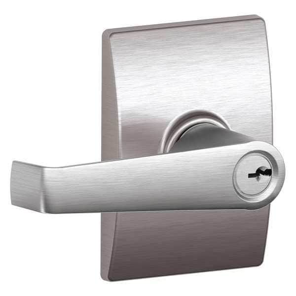 Schlage Satin Chrome Entrance Lever Lockset, Elan/Century - F51A ELA 626 CEN