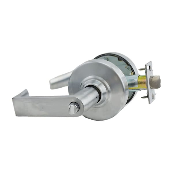 Schlage Commercial ALX Series Grade 2 Entry Rhodes Lever Lock Less Cylinder with 47267042 2-3/4in Deadlatch and - ALX53LRHO626