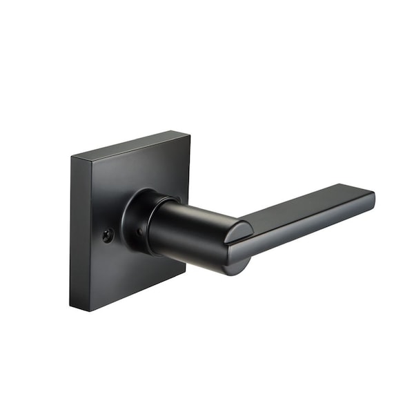 Yale Real Living Edge YE Series Seabrook Lever with Square Rose Single Dummy Lock Black Finish - YR81SBSQBLK