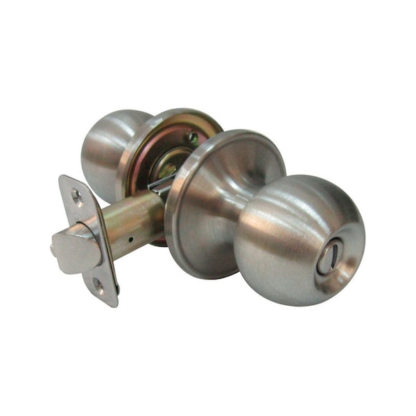 Faultless Faultless Ball Satin Privacy Knob Right Handed - T3610B