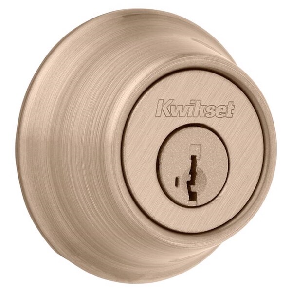 Kwikset Kwikset SmartKey Security Antique Brass Metal Double Cylinder Deadbolt - 96650-510