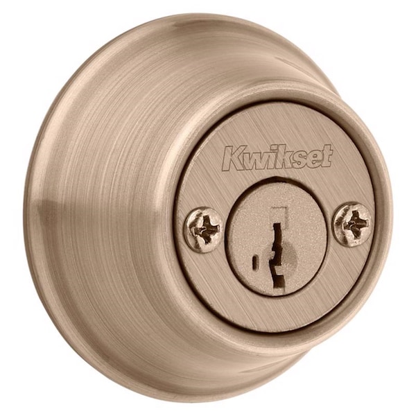 Kwikset Kwikset SmartKey Security Antique Brass Metal Double Cylinder Deadbolt - 96650-510