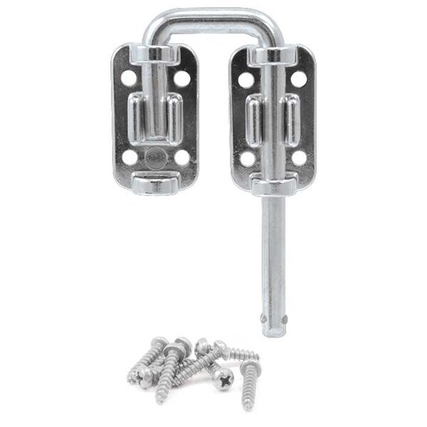 Harry Engerts Co Patio Door Drop-in Security Latch Bolt, Nickel Plated, 1-1/4 Shackle Width - 10SDL-N