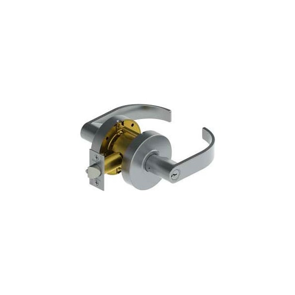 Hager Companies 2580 Grade 2 Cylindrical Lock - Storeroom 2-3/4" Us26d Arc Nc Asa Ic - 258002N26D000A0NA00C