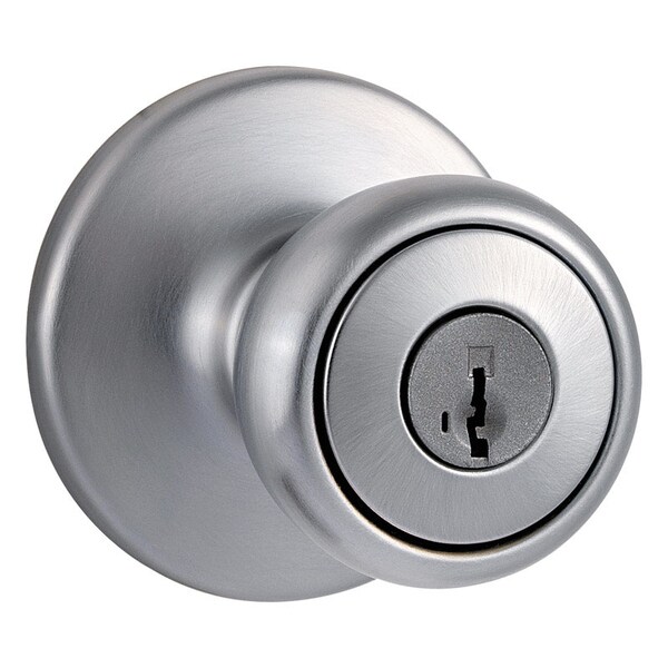 Kwikset Kwikset SmartKey Tylo Smart Key Satin Chrome Entry Door Knob 1-3/4 in. - 94002-870