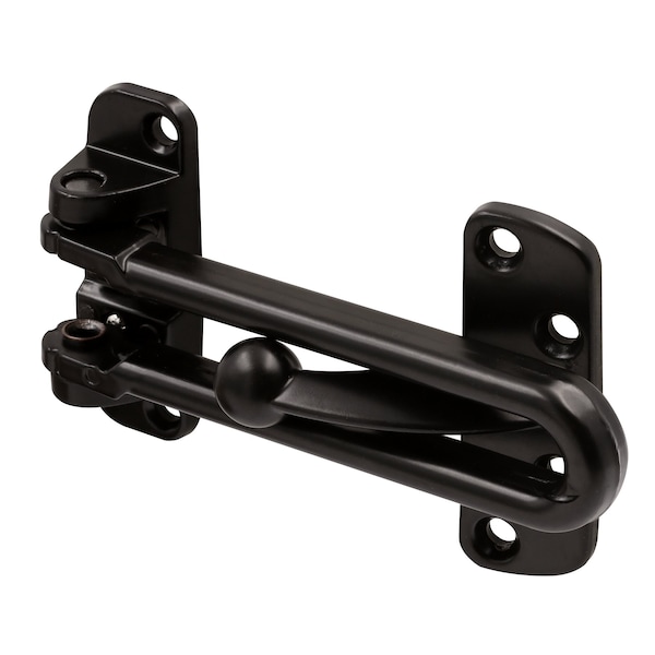 Prime-Line Security Swing Bar Lock for Swing-In Doors, 3-7/8 In. Bar Length x 2-1/2 Inch, Matte Black 1 Set - U 11446