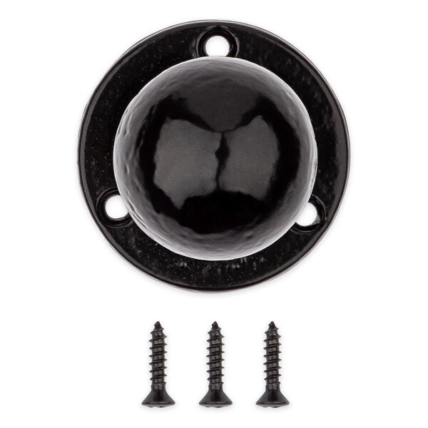 National Hardware National Hardware 2.87 in. L Matte Black Steel Knob Pull - N166-002