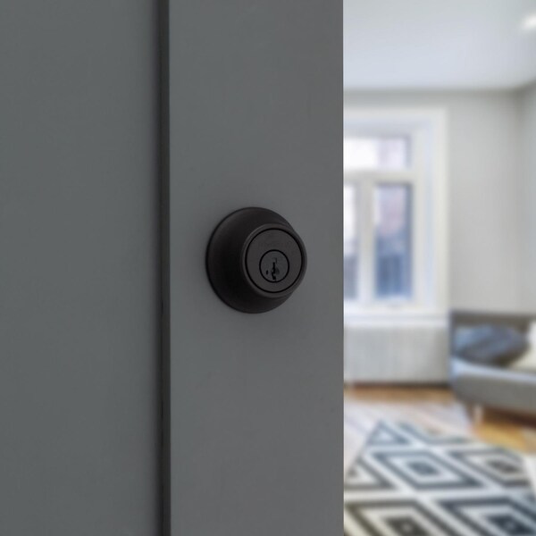 Kwikset Kwikset Matte Black Single Cylinder Deadbolt 2-3/4 in. - 96600-710