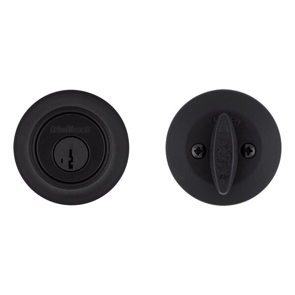 Kwikset Kwikset Matte Black Single Cylinder Deadbolt 2-3/4 in. - 96600-710