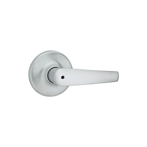 Kwikset Delta Lever Privacy Door Lock with New Chassis and 6AL Latch and RCS Strike Satin Chrome Finish - 300DL-26D