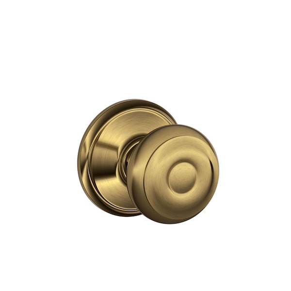Schlage Schlage Georgian Antique Brass Passage Lockset 1-3/4 in. - F10VGEO609