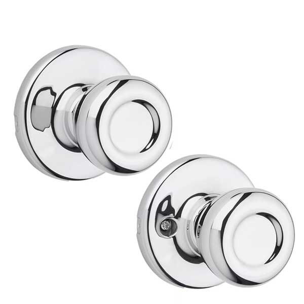 Kwikset Kwikset: Tylo Passage Door Knob with Round Rose / Polished Chrom - KWS-200T-RDT-26