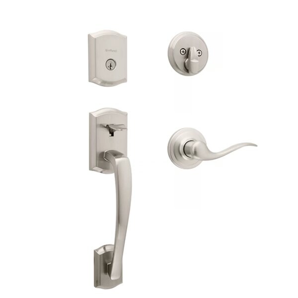 Kwikset Kwikset: Prescott Handleset Satin Nickel Finish - KWS-818PTHXTNL-15-SMT-CP