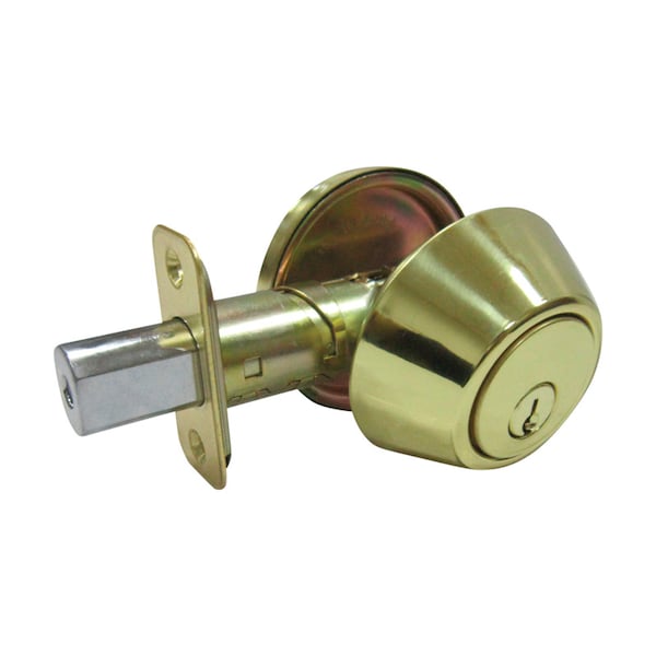 Faultless Faultless Polished Brass Single Cylinder Deadbolt 1-3/4 in in. - DL71