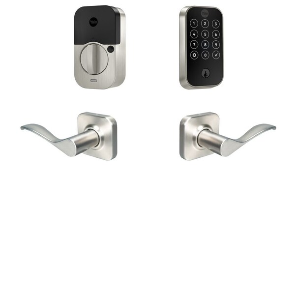 Yale Real Living Yale Assure Lock 2 Bundle with Touchscreen Wi Fi Deadbolt, Norwood Lever Passage, and - BYRD420WF1NW619