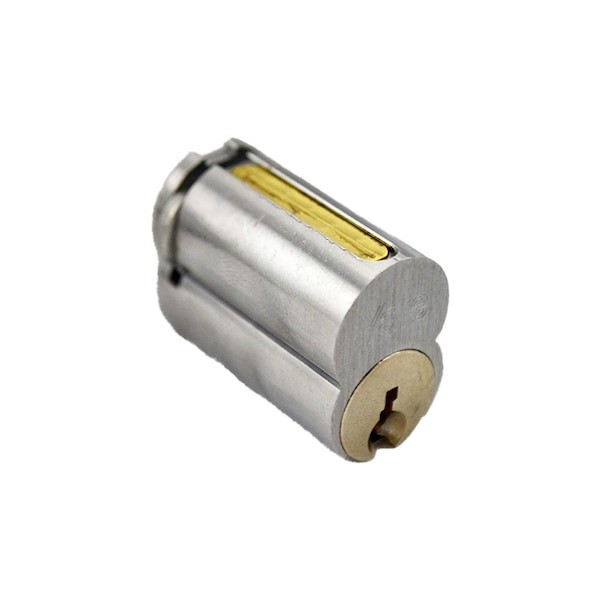 Yale Commercial Large Format IC 6 Pin Cylinder with TA Keyway US26D 626 Satin Chrome Finish - 1210TA626