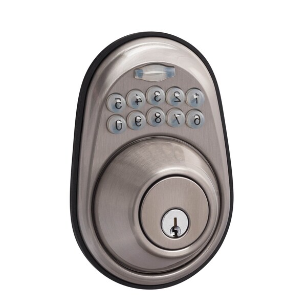 Sure-Loc Hardware Sure-Loc Hardware Electronic Keypad Deadbolt, Round, Satin Nickel - DK201-RD 15