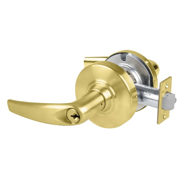 Schlage Grade 1 Storeroom Lock, Athens Lever, Standard Cylinder, Satin Brass Finish, Non-Handed - ND80PD ATH 606