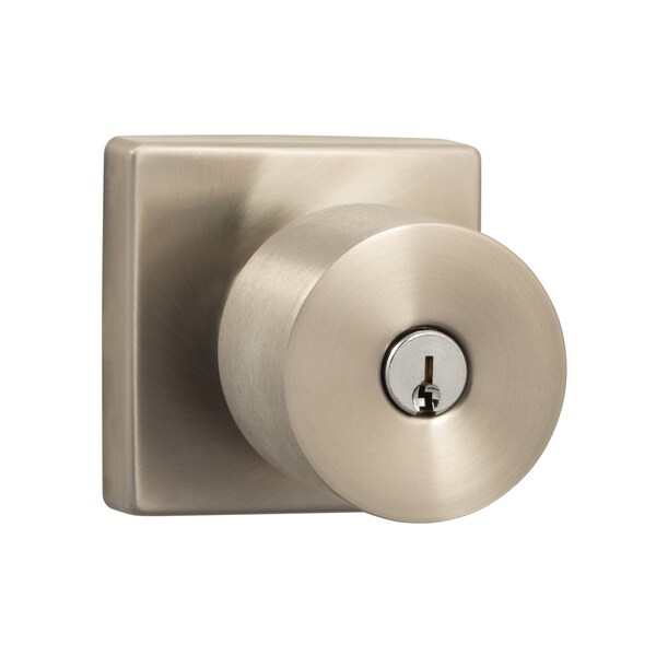 Sure-Loc Hardware Sure-Loc Hardware Bergen Square Entry Knobset, Satin Stainless - BG107-SQ 32D