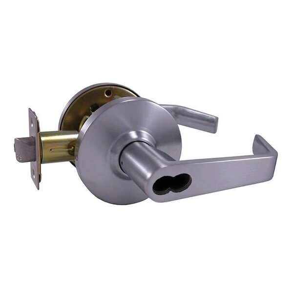 Design Hardware Grade 2 - Entry Lock SFIC Prep LC, Flat Lever, 26D Satin Chrome - DH-J-82IC-F-26D