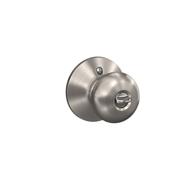 Schlage Schlage Plymouth Satin Nickel Entry Door Knob 1-3/4 in. - F51VPLY619