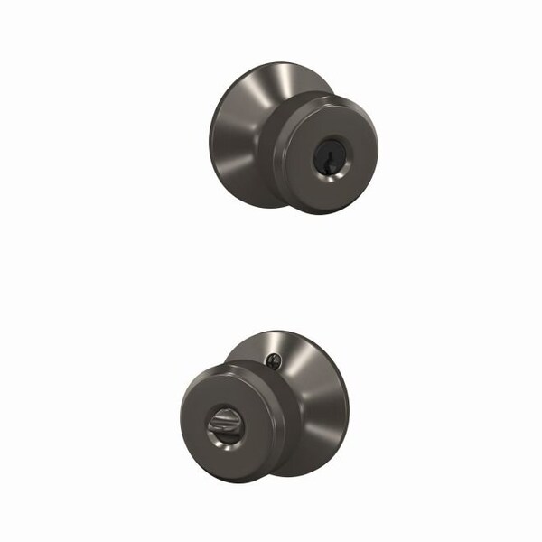 Schlage Residential Schlage Custom Bowery Knob with Kinsler Rose Keyed Entry Lock C Keyway with 16211 Latch and and - F51ABWE530KIN