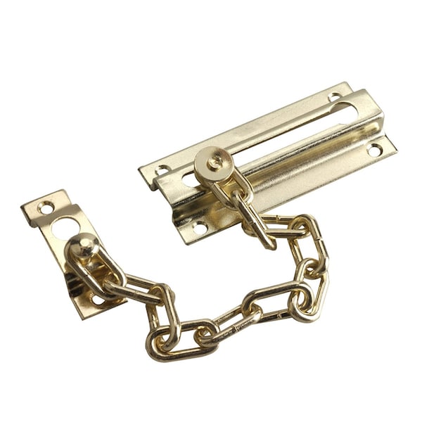 Richelieu 3 12inch 89 mm Chain Door Guard, Brass - 212BR