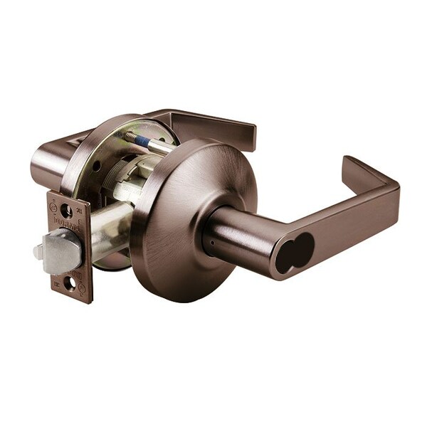 Dorma Grade 1 Cylindrical Lock, 80-Storeroom, LR-Lever, Oil Rubbed Dark Bronze, 2-3/4 Inch Backset, SFIC - C880-J-LRC-613