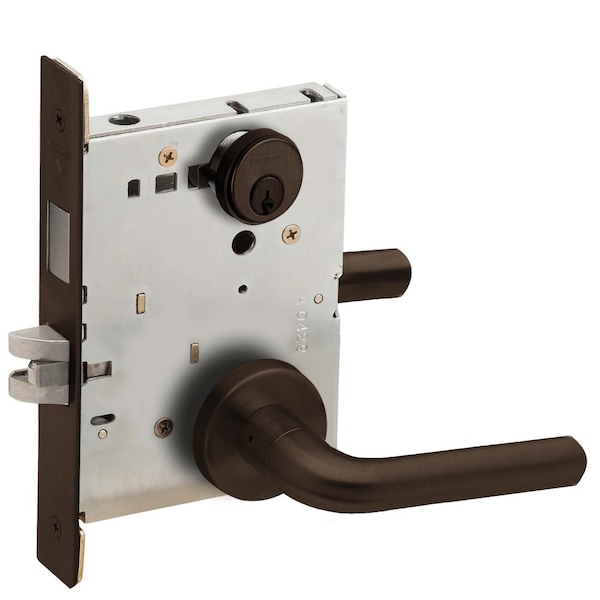 Schlage Corridor Mortise Lock with Deadbolt, 02A Design, Oil Rubbed Bronze - L9456P 02A 613 L583-363