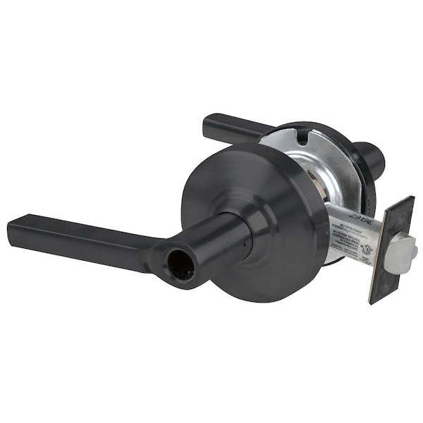 Schlage Grade 1 Entrance Lock, Latitude Lever, Less Cylinder, Matte Black Finish, Non-Handed - ND53LD LAT 622