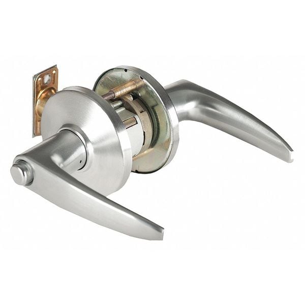 Best Door Lever Lockset, 2-3/4" Strike Dim - 9K30N16CSTK626