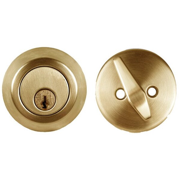 Trans Atlantic Co. 200 Series Grade 3 Bright Brass Single Cylinder Tubular Deadbolt - DL-DB251-US3